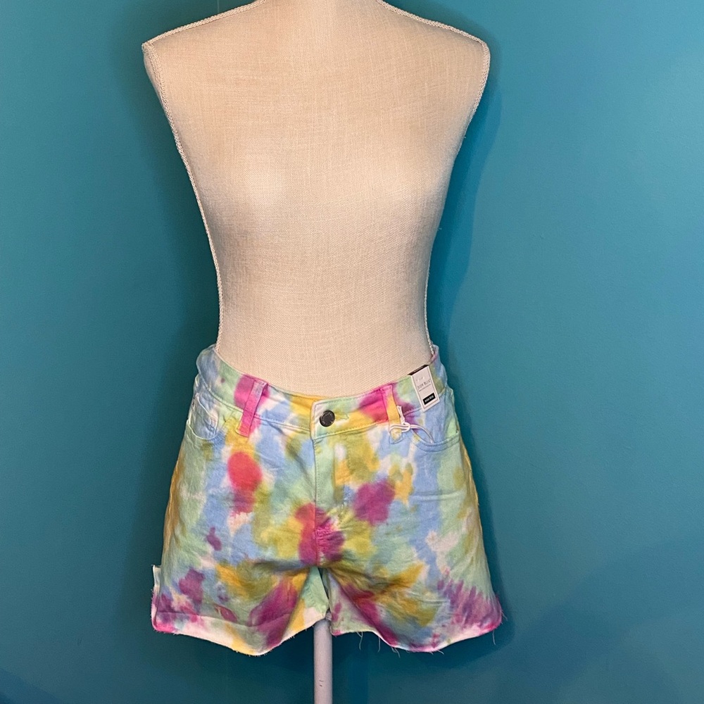 Brand New Judy Blue tie dye high waisted shorts